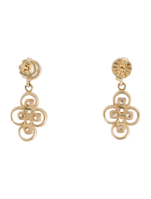 Earrings 14K Diamond Drop Earrings