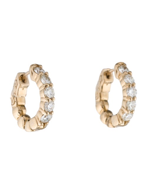 Earrings 14K 1.00ctw Diamond Huggie Earrings