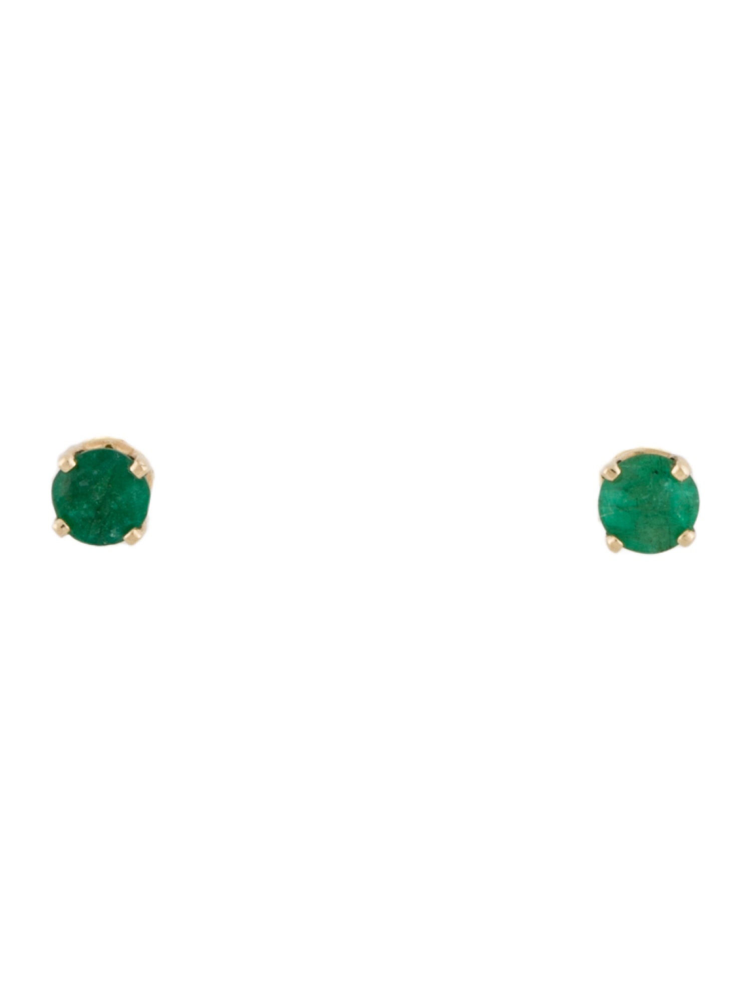 Earrings 14K Emerald Stud