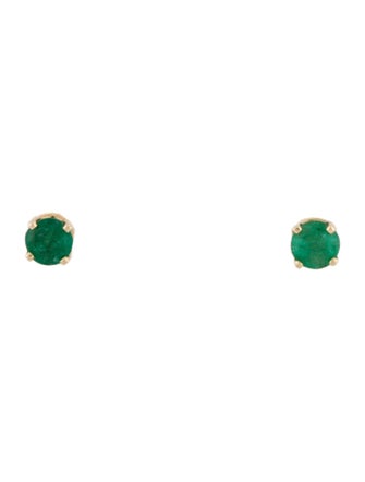Earrings 14K Emerald Stud Earrings