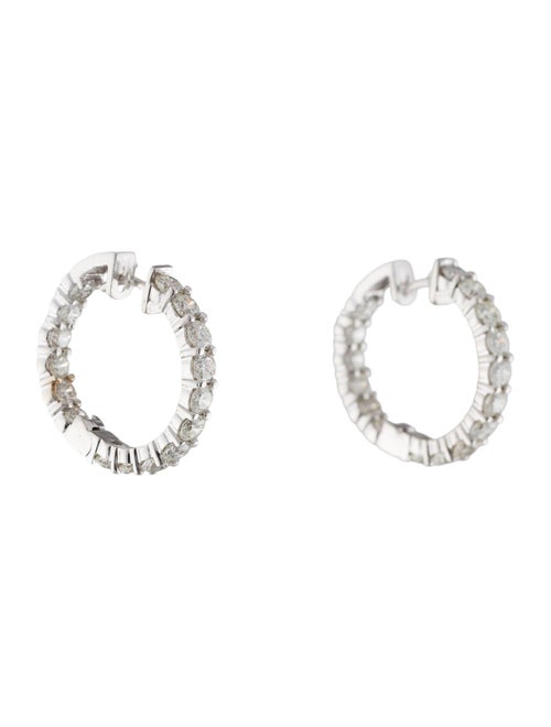 Earrings 14K 7.68ctw Diamond Inside-Out Hoop Earrings