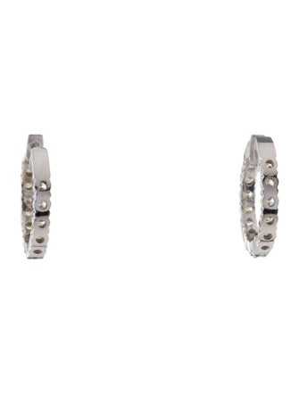 Earrings 14K 7.68ctw Diamond Inside-Out Hoop Earrings