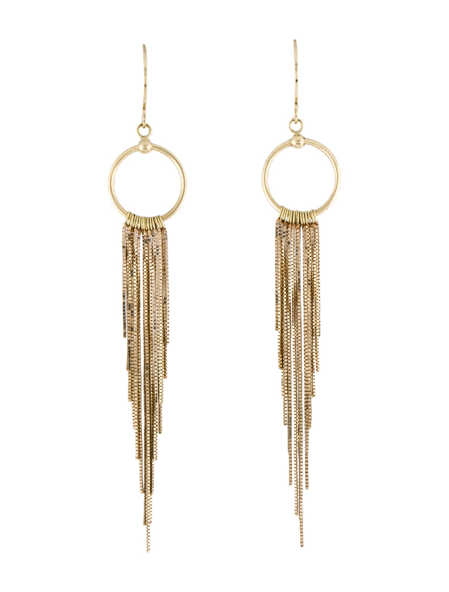 Earrings 14K Fringe Tassel Drop