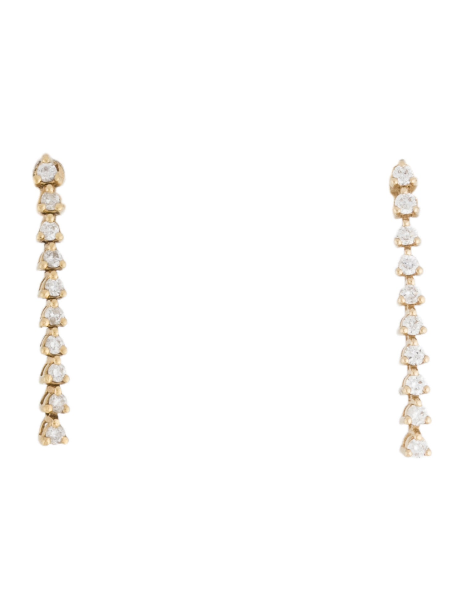 Earrings 14K Diamond Tennis Link Drop