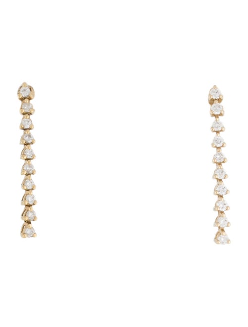 Earrings 14K Diamond Tennis Link Drop Earrings