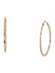 Earrings 14K Texted Hoops Earrings