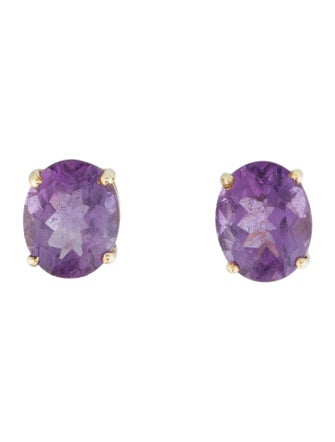 Earrings 14K 4.88ctw Amethyst Stud Earrings