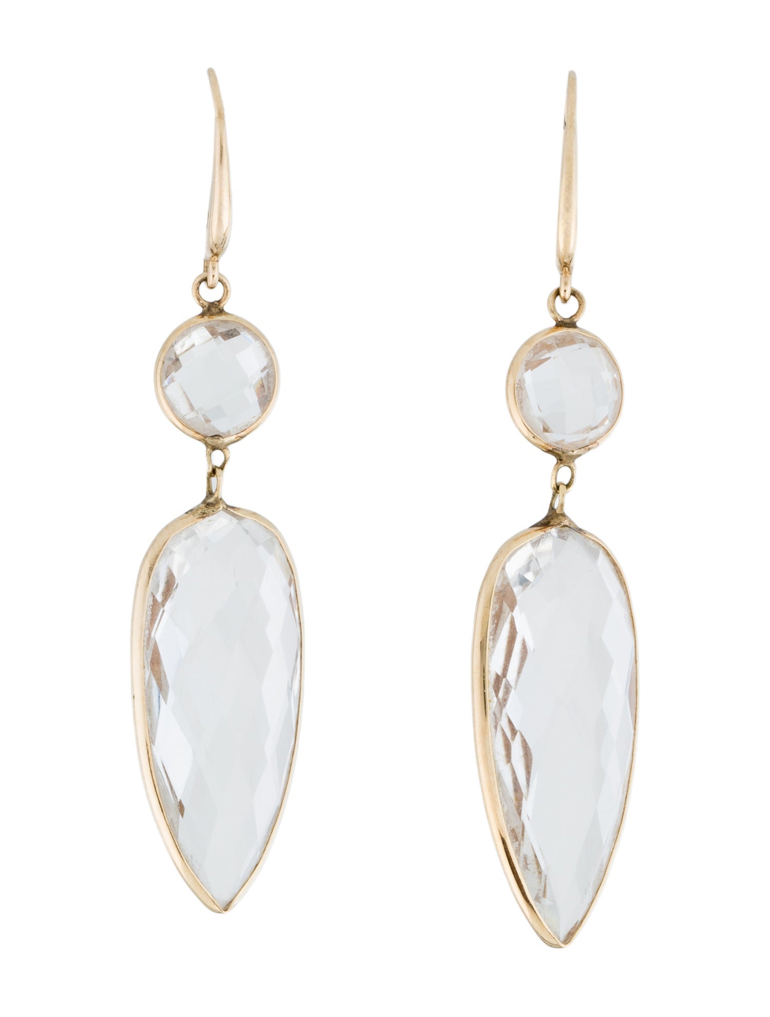 Earrings 14K Quartz Drop