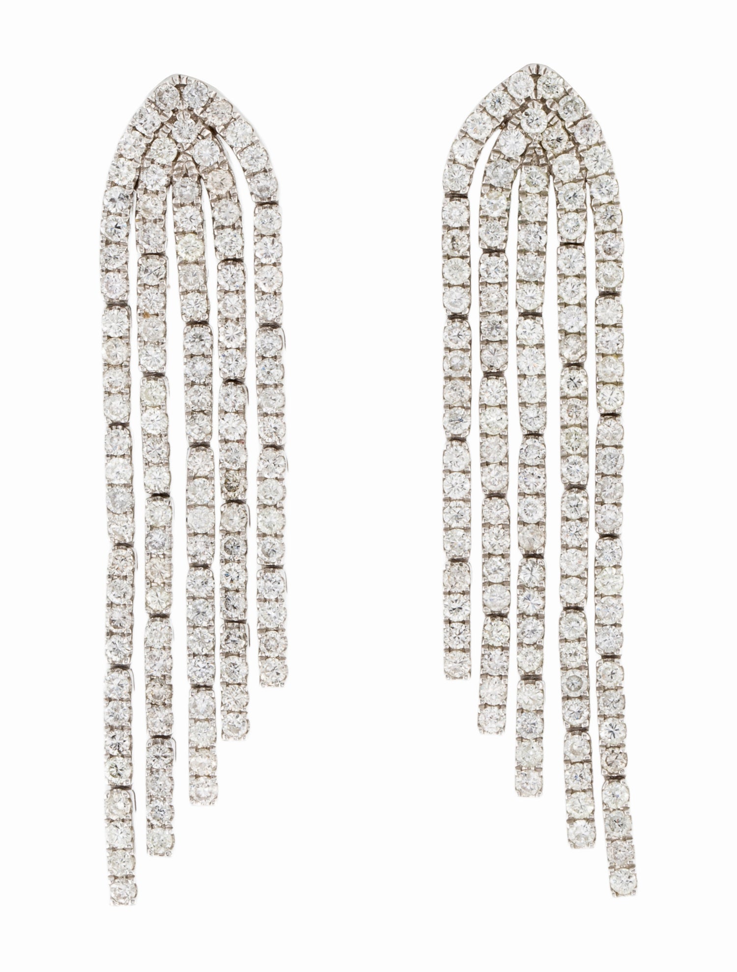 Earrings 14K 3.45ctw Diamond Waterfall Drop