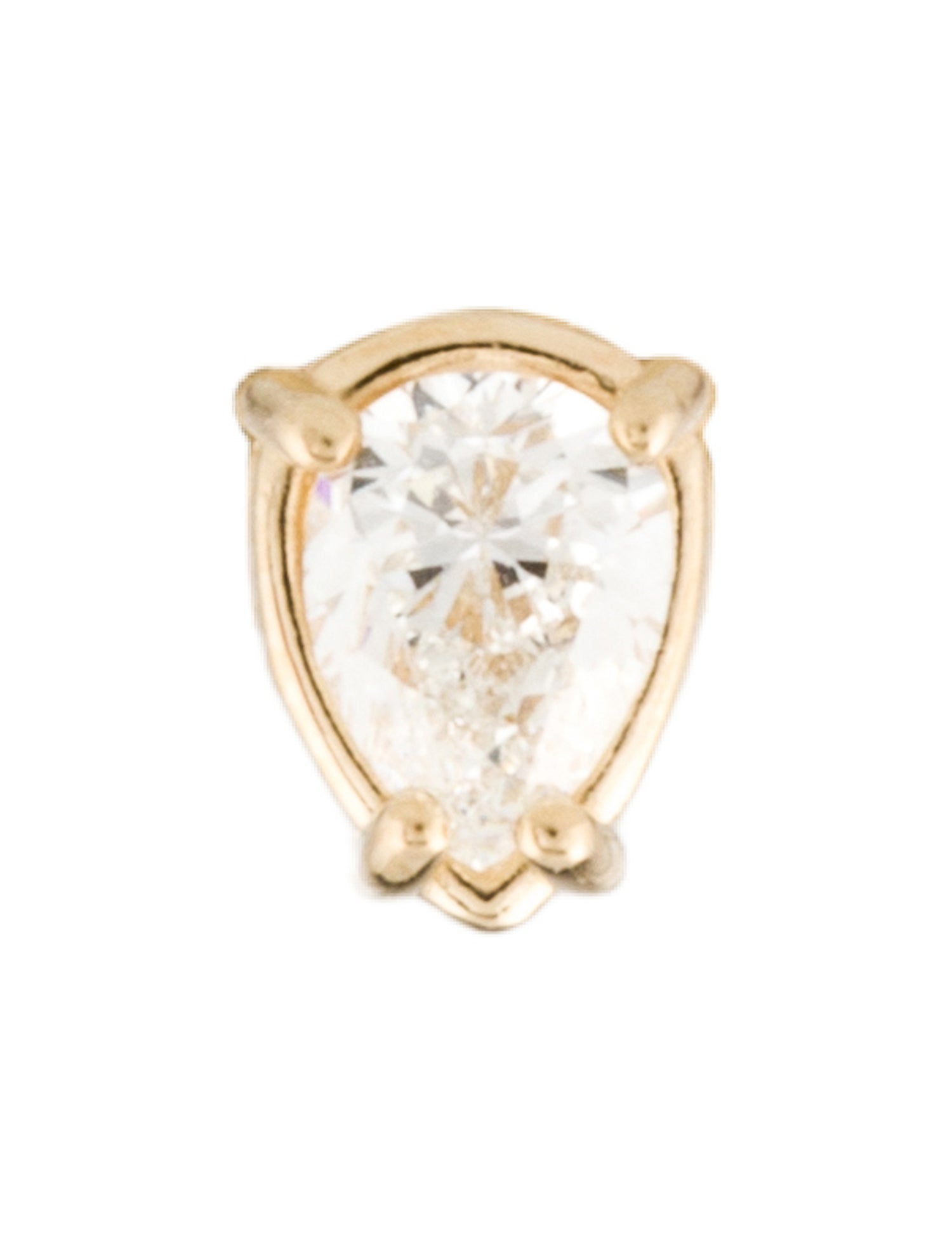 Earrings 14K Diamond Single Stud Earring