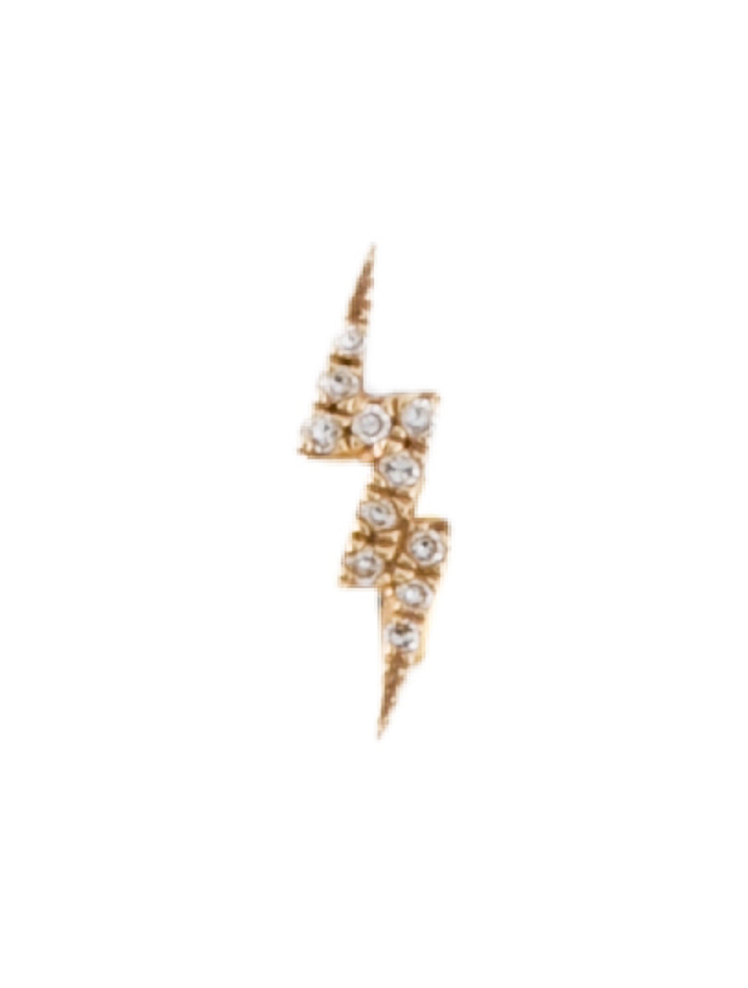 Earrings 14K Diamond Lightning Bolt Single Stud Earring