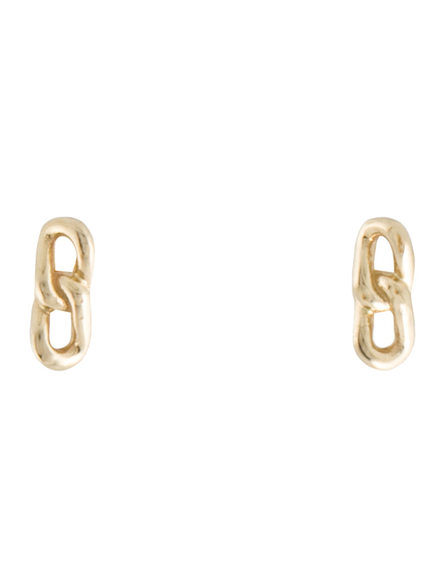 Earrings 14K Mini Double Link Stud