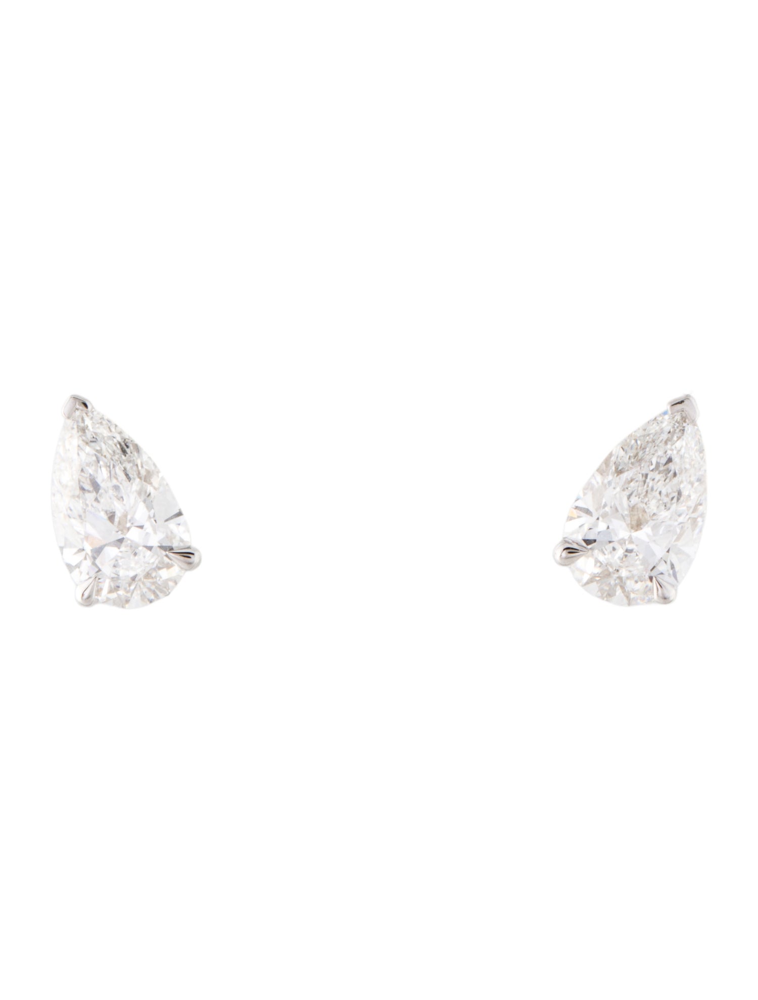 Earrings 14K 1.50ctw Lab-Grown Pear Stud