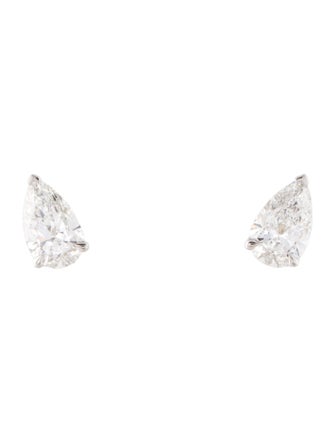 Earrings 14K 1.50ctw Lab-Grown Pear Stud
