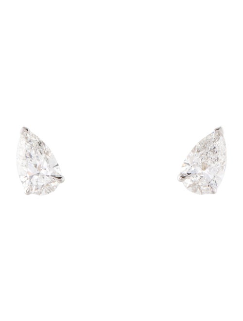 Earrings 14K 1.50ctw Lab-Grown Pear Stud
