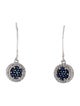 Earrings 14K Sapphire & Diamond Drop Earrings