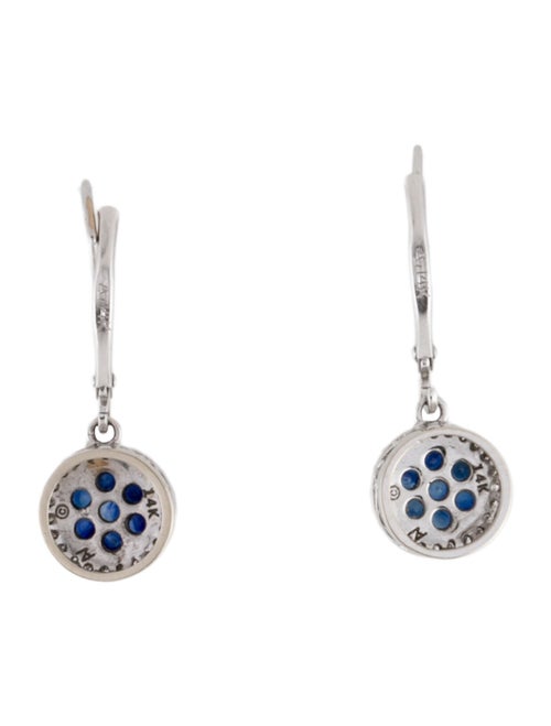 Earrings 14K Sapphire & Diamond Drop Earrings