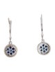 Earrings 14K Sapphire & Diamond Drop Earrings