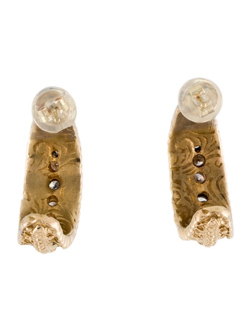 Earrings 14K Diamond Hoop Earrings