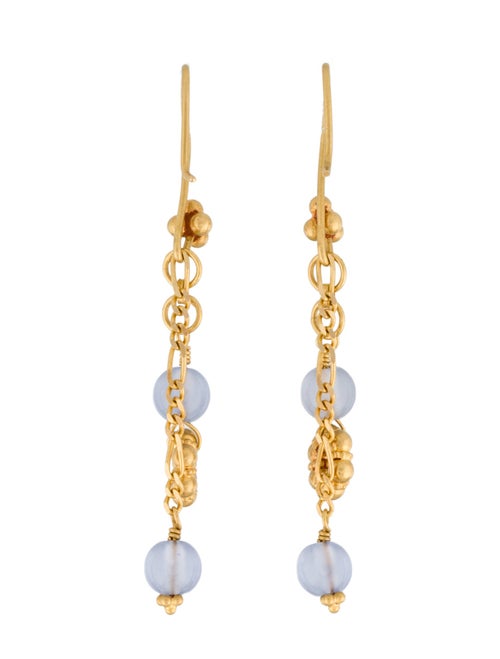 Earrings 22K Chalcedony Drop Earrings