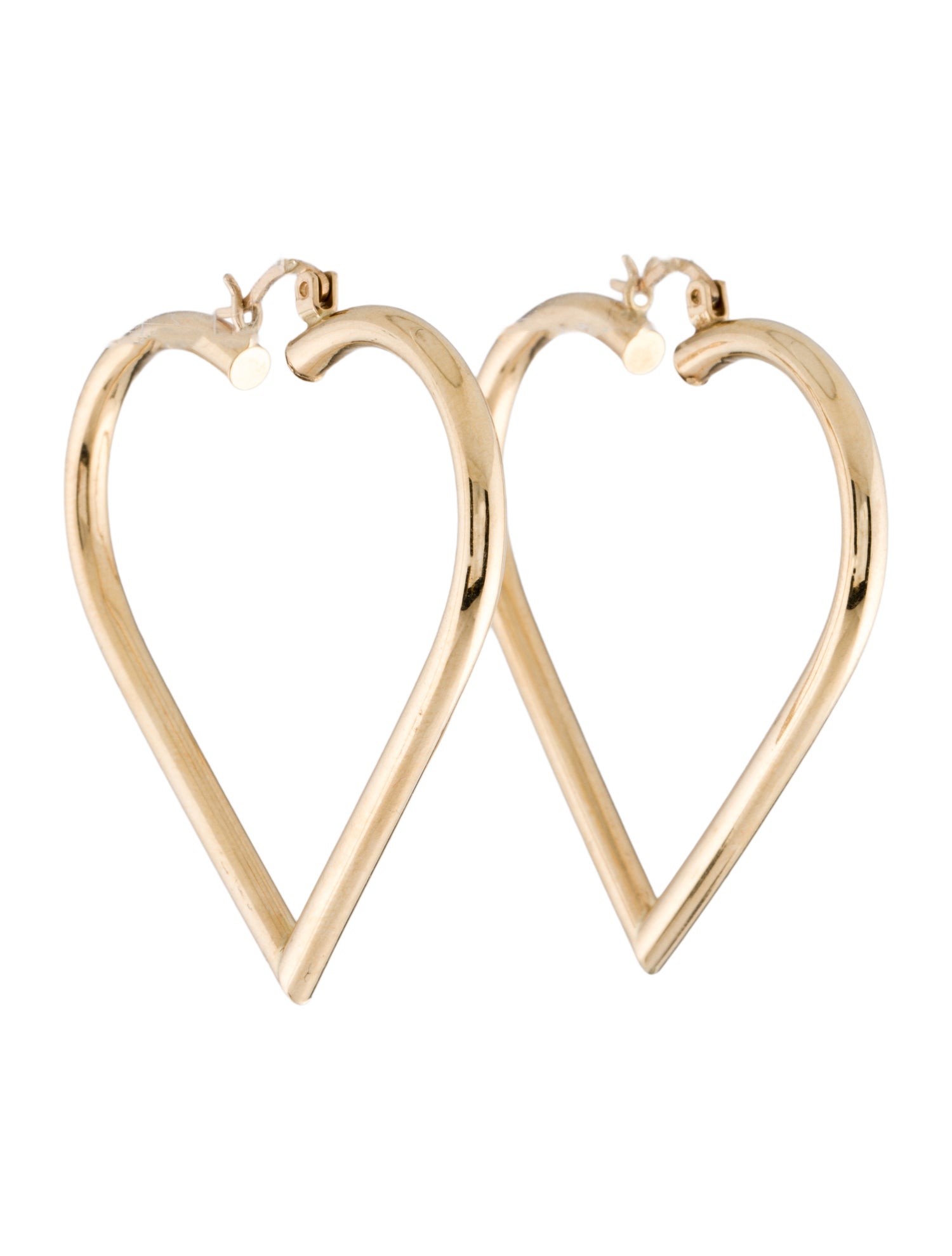 Earrings 14K Heart Hoop