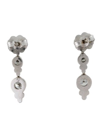Earrings Diamond Three-Stone Drop Earrings
