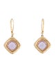 Earrings 14K Amethyst & Diamond Drop Earrings