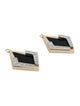 Earrings 14K Onyx & Diamond Geometric Earring Enhancers