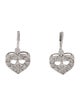 Earrings 14K Diamond Heart Drop Earrings