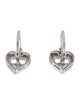 Earrings 14K Diamond Heart Drop Earrings