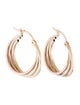 Earrings 14K Tri-Color Hoop Earrings