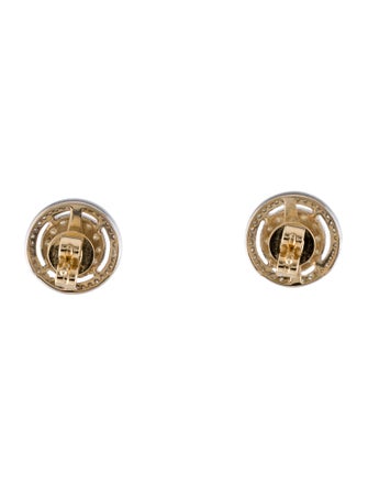Earrings 14K Diamond Circle Stud Earrings
