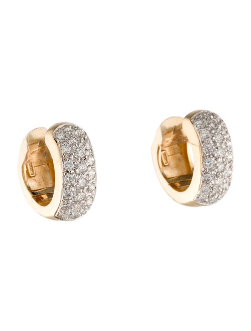 Earrings 14K Diamond Huggie Earrings