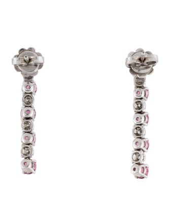 Earrings 18K 1.35ctw Tourmaline & Diamond Drop Earrings