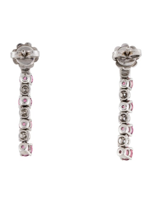 Earrings 18K 1.35ctw Tourmaline & Diamond Drop Earrings