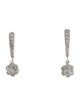 Earrings 18K Diamond Flower Earclip Drop Earrings