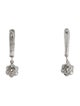 Earrings 18K Diamond Flower Earclip Drop Earrings