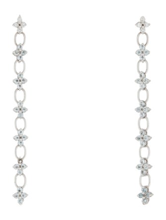 Earrings 18K 1.05ctw Topaz & Diamond Drop Earrings