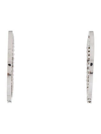 Earrings 18K 1.2ctw Aquamarine Hoop Earrings