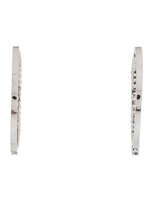 Earrings 18K 1.2ctw Aquamarine Hoop Earrings