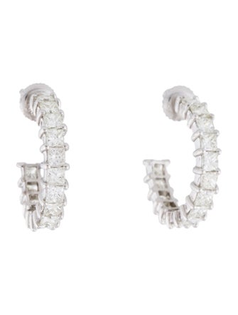 Earrings 14K 4.50ctw Diamond Hoop Earrings