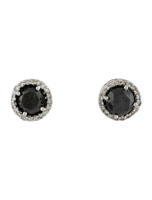 Earrings 14K 3.20ctw Diamond Halo Stud Earrings