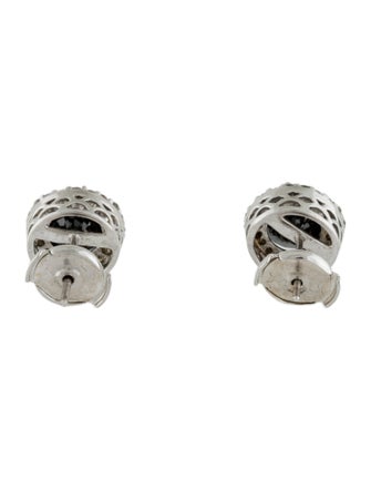 Earrings 14K 3.20ctw Diamond Halo Stud Earrings