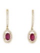 Earrings 14K 1.21ctw Ruby & Diamond Earclip Earrings