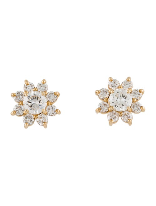Earrings 14K Diamond Stud Earrings w/ 14K Diamond Earring Enhancers