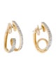 Earrings 14K Diamond Twist Hoop Earrings