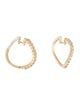 Earrings 14K Diamond Curved Hoop Earrings
