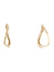 Earrings 14K Diamond Curved Hoop Earrings