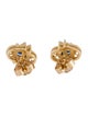 Earrings 14K Sapphire & Diamond Stud Earrings