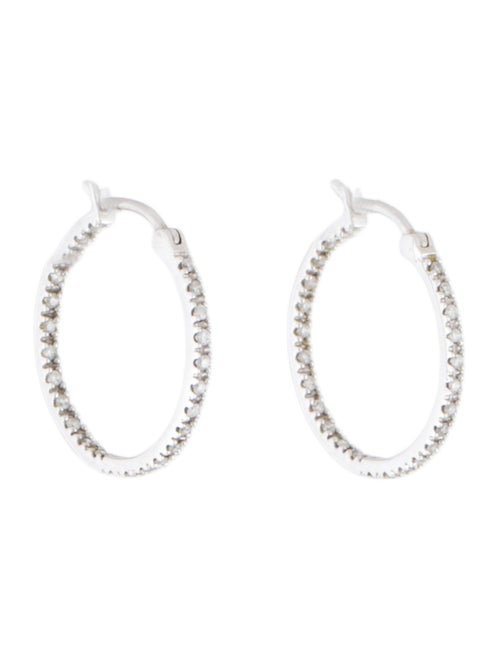 Earrings 14K Diamond Inside/Outside Hoop Earrings